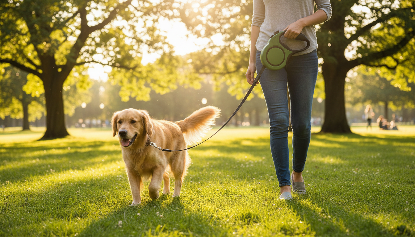Retractable Dog Lead for Small, Medium & Large Dogs