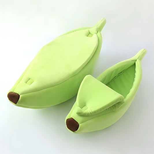 Banana Shaped Pet Bed for Cats & Small Dogs