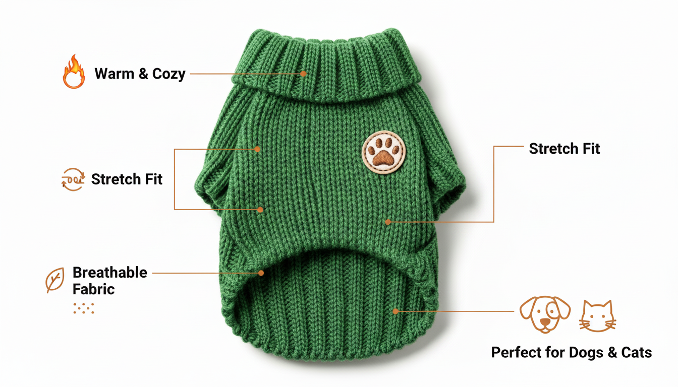 Knitted Pet Sweater Vest for Small Dogs & Kittens