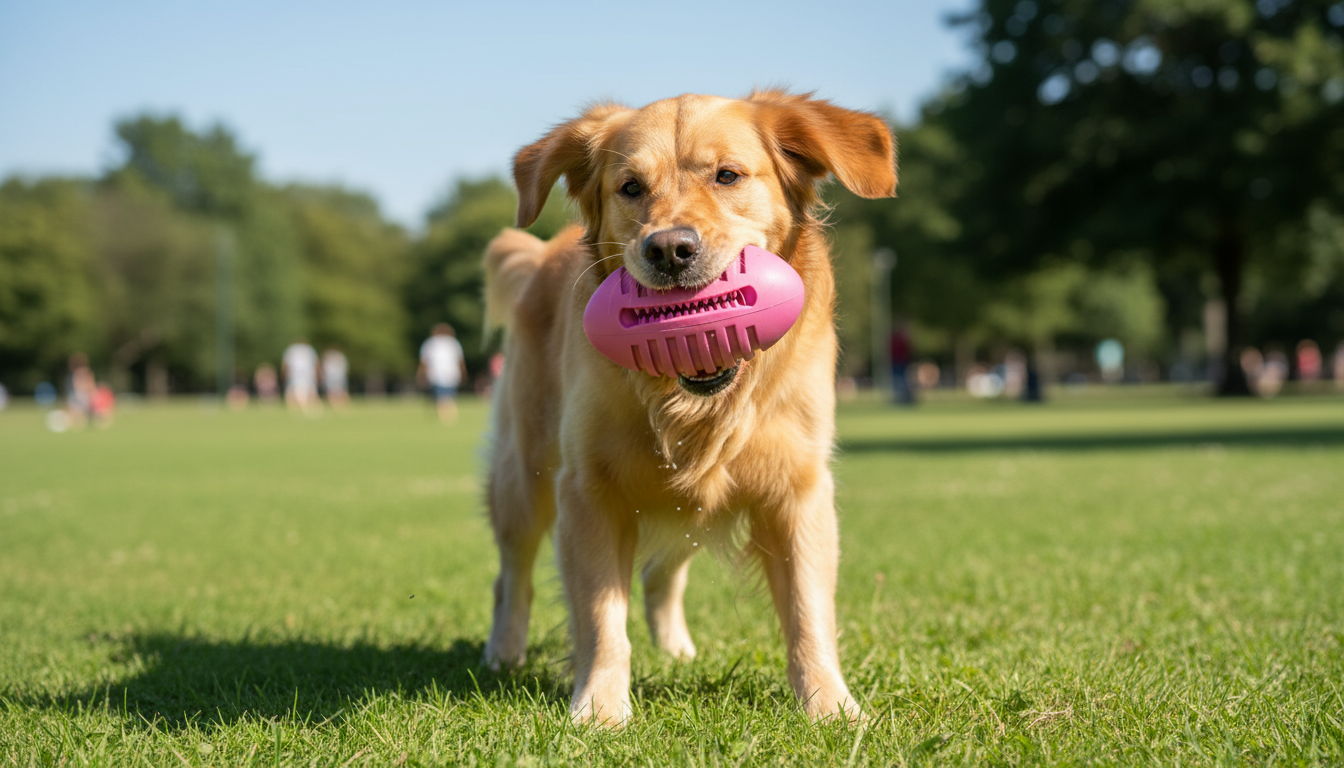 Durable Rubber Treat Dispensing Ball Toy for Dogs