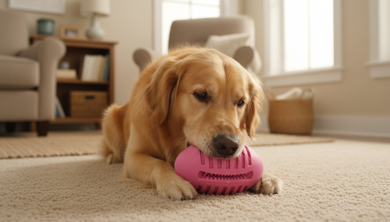 Durable Rubber Treat Dispensing Ball Toy for Dogs