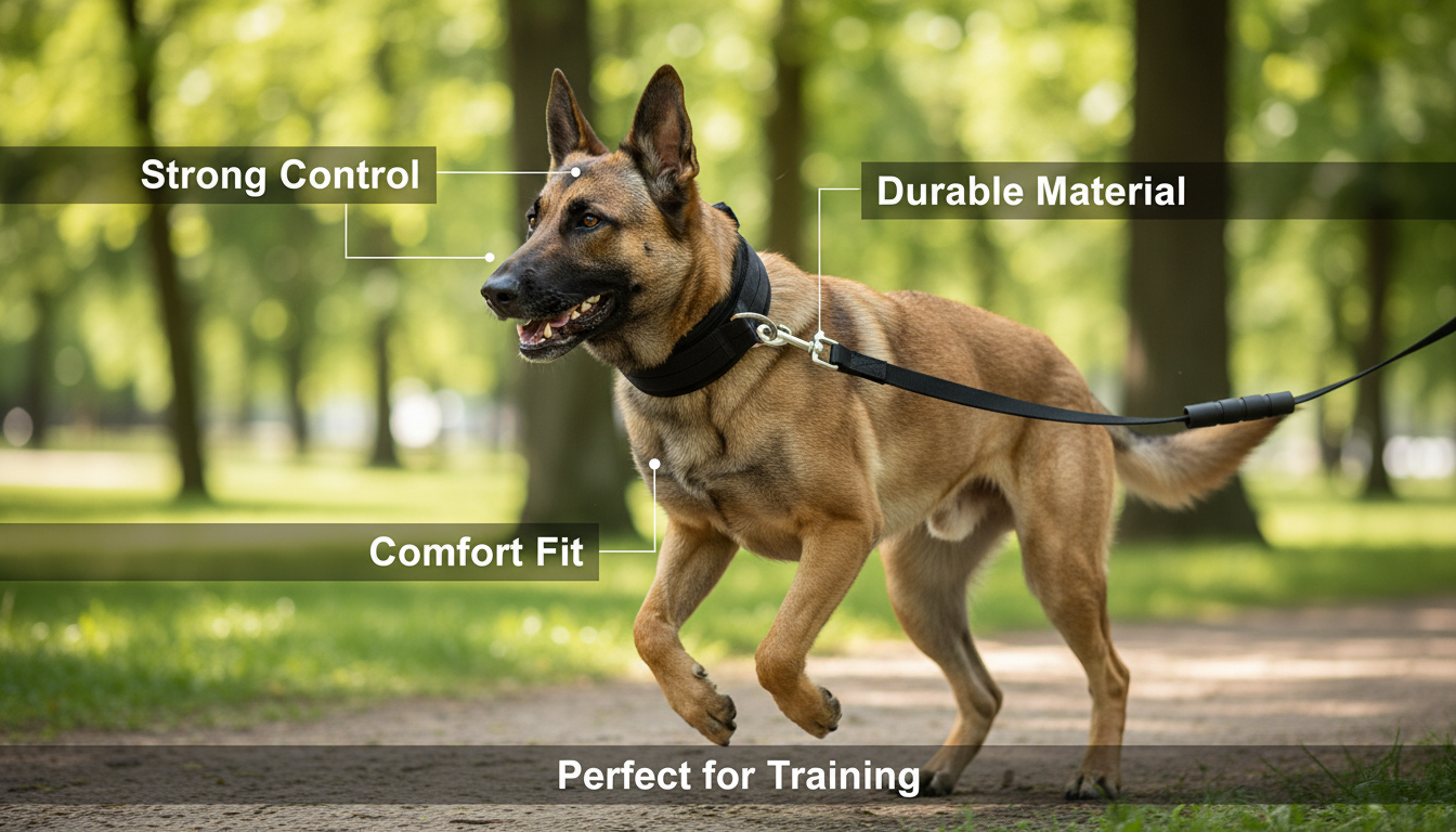 Tactical Dog Collar and Leash Set for Medium & Large Dogs