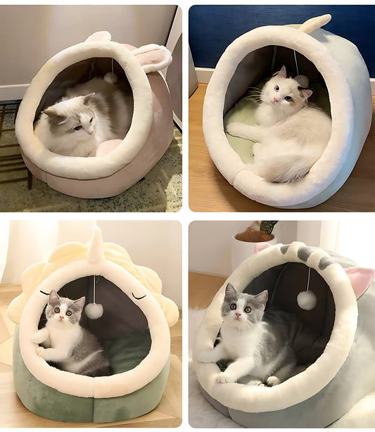 Cat Cave Bed House for Cats & Small Dogs