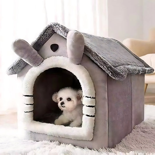 Indoor Pet House Bed for Cats & Small Dogs