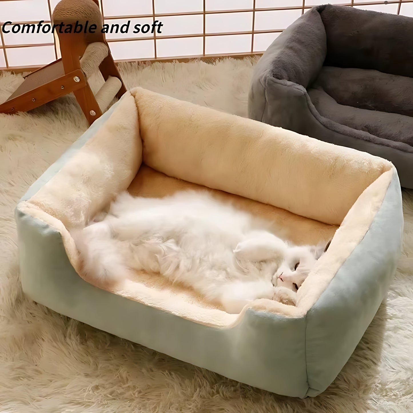 Plush Pet Sofa Bed for Cats & Small Dogs