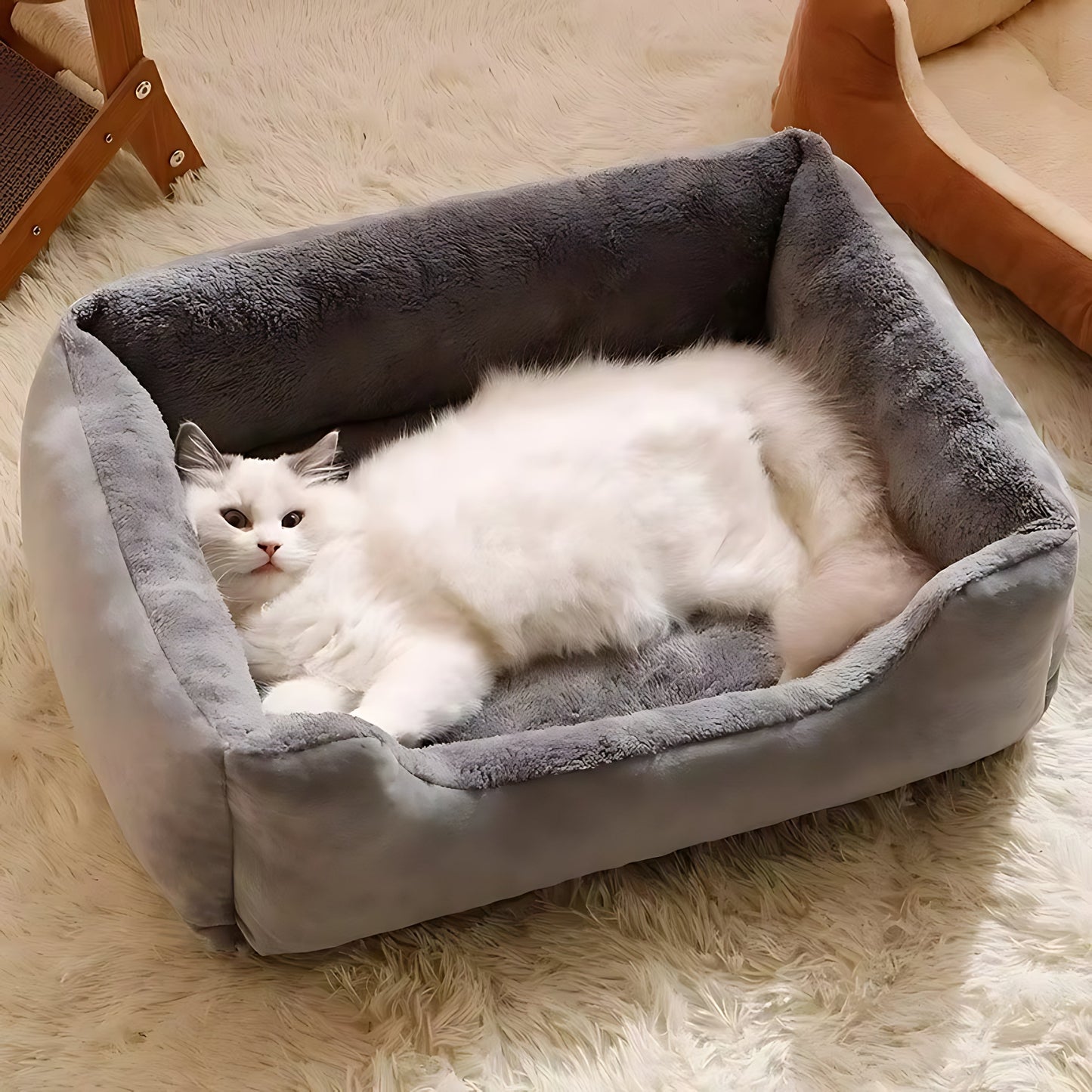 Plush Pet Sofa Bed for Cats & Small Dogs