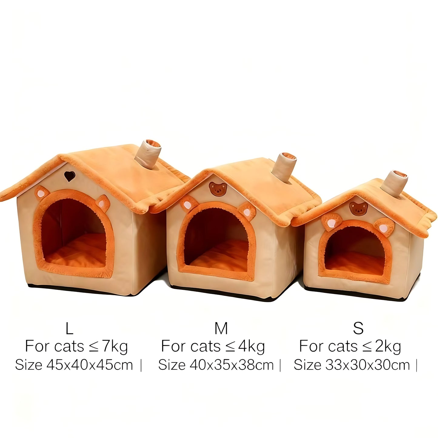 Indoor Pet House Bed for Cats & Small Dogs
